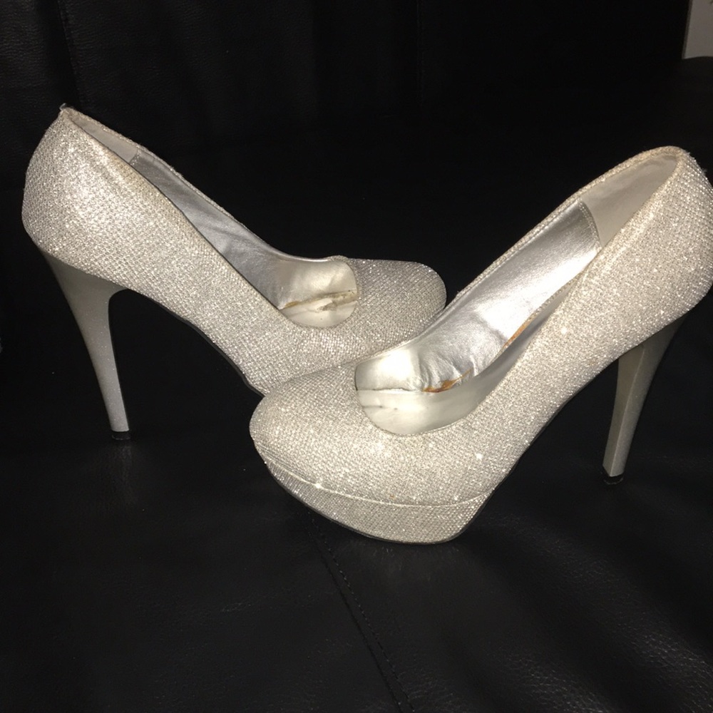 Silver Qupid heels